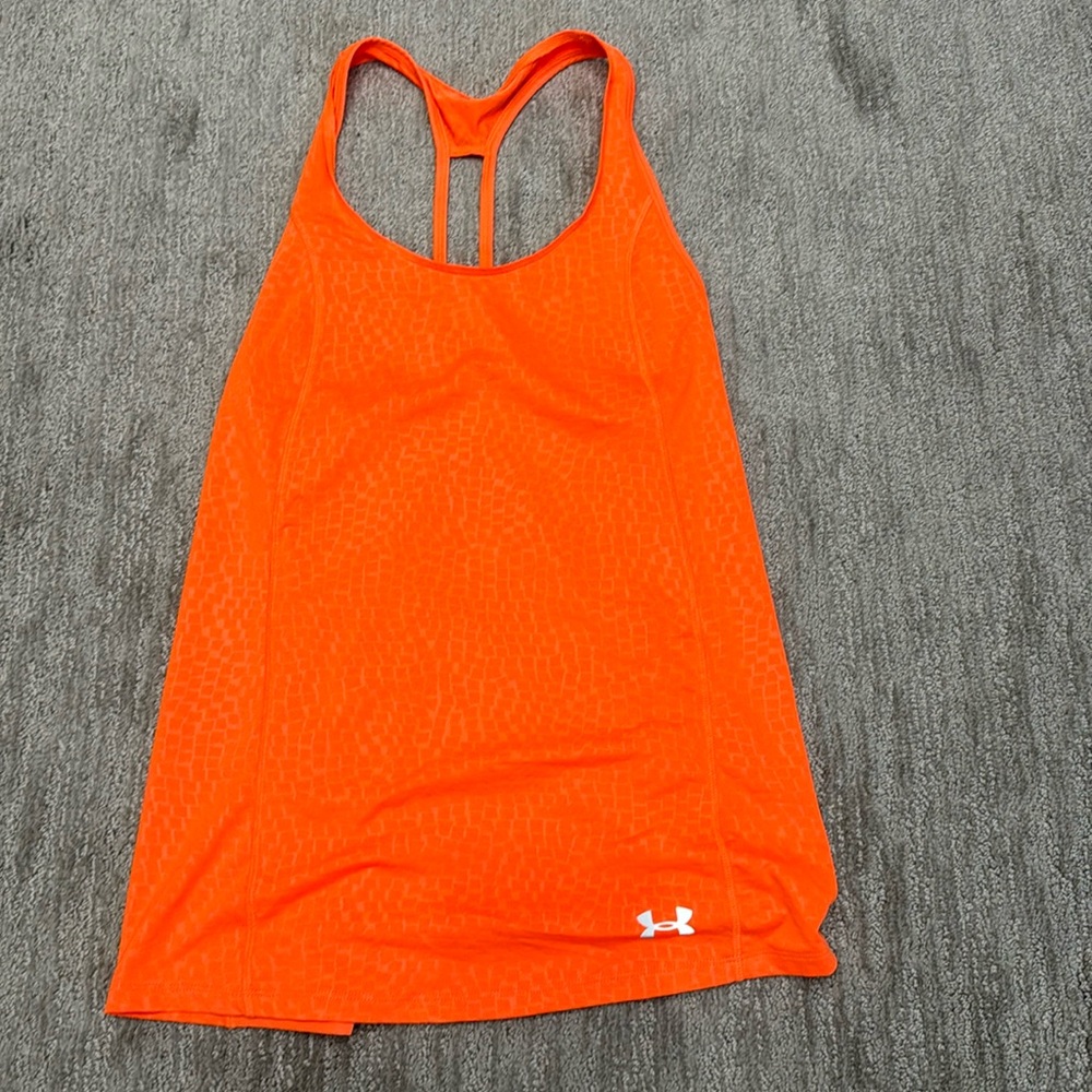 Orange Under Armour Workout Tank